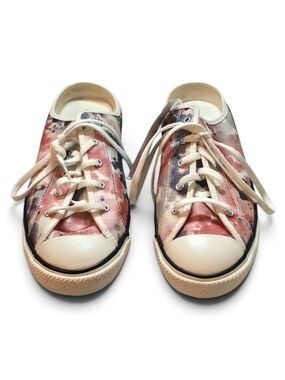 Women's Converse Dainty Mule Slip-on Canvas Sneakers in Red & Gray